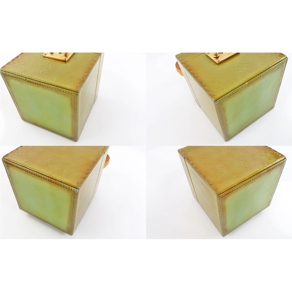 Louis Vuitton Olive Green Mini Box Bag with Gold Accents - Picture 7 of 14